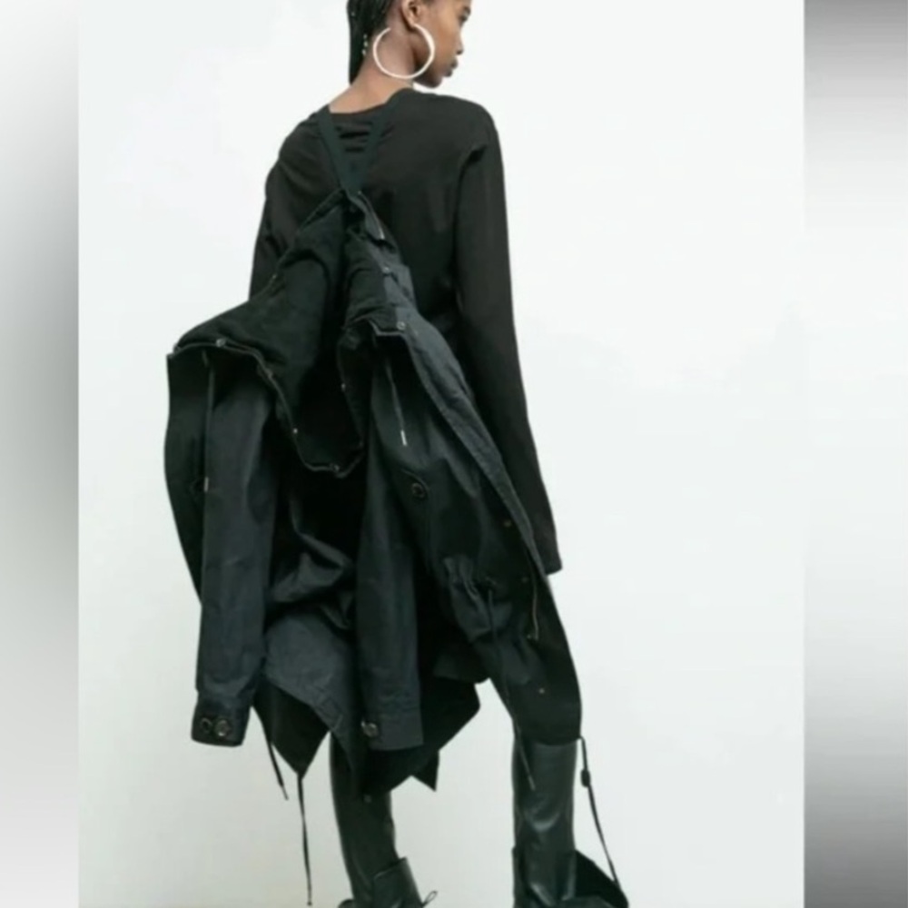 🆕 Nicolas K x Free People Byard Trench Jacket Waxed Canvas - Picture 3 of 10